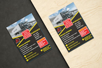 do logistics, truck, dispatch and freight broker flyers