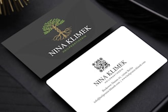 design a minimalist healthcare logo business card