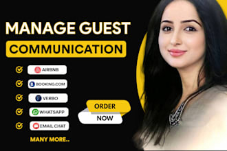 be your airbnb co host for guest communication, vrbo and booking com manager
