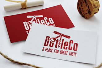 design a minimalist bottle co logo clean and modern branding