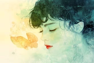 draw digital watercolor illustration