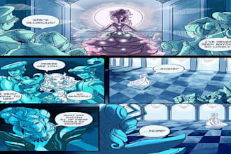 draw comic book page, anime manga, graphic novel book cover design webtoon comic