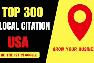 do 300 USA local citations and directory submission for local SEO