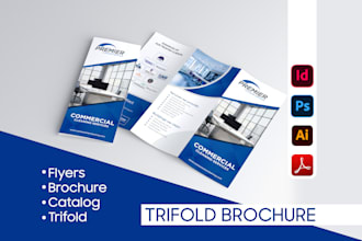 design a stunning bifold, trifold brochure, flyer, booklet