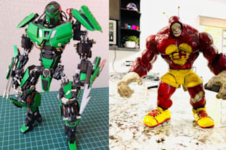 sculpt 3d character modeling statue miniature action figure for game 3d printing