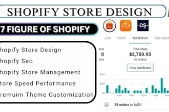build shopify store create drop shipping store ecommerce website