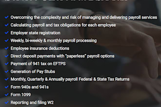 expertly process and file payroll returns accurately in US, UK and canada