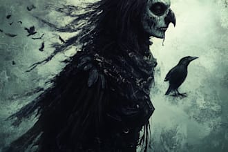 draw a character design for horror story