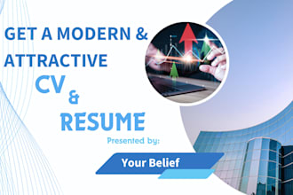 design professional, modern and attractive resumes and cvs