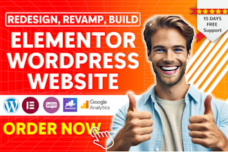 elementor redesign clone website design, rebuild revamp wordpress website design