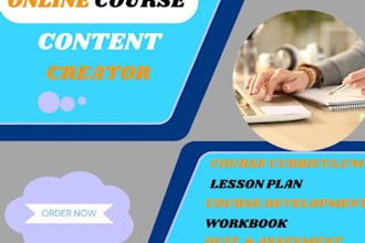create online course, lesson plan, course curriculum, powerpoint, workbook
