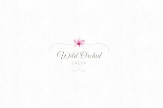 design a abstract watercolor floral, wedding logo elegant unique