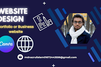 design canva website, business and portfolio website