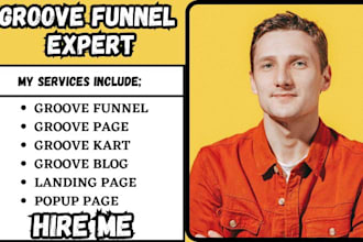 design groove funnels, groove pages, groovekart and create groove website