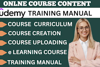 create online course content ppt lesson plan course curriculum training manual