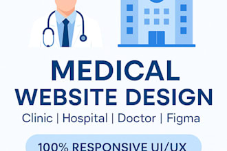design healthcare website, telemedicine, medicare, clinic, and doctor website