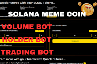 make volume bot trading bot, holder bot, on solana, base, pumpfun sui, meteora