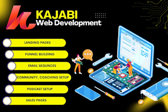 create kajabi website, build community, coaching and email sequences
