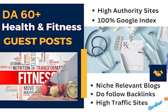 do health and fitness guest post on high da USA, UK guest post health blogs