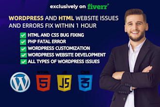 fix wordpress critical error, fix wordpress bug, fix wordpress issues fast