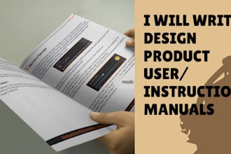 write, design, translate booklet, user manuals, product instruction manuals