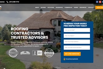 design handyman, plumbing, roofing, junk removal, construction, hvac website