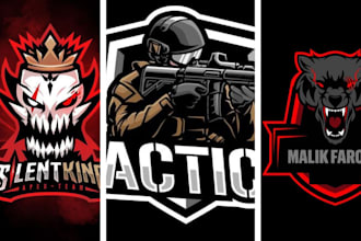 do gaming twitch mascot esport custom cartoon minimalist youtube logo design