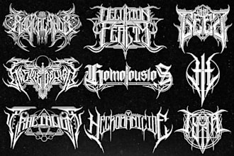 design you a brutal death metal, slamming, deathcore logo