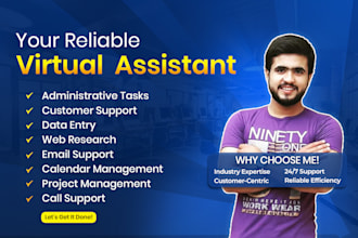 be your reliable virtual assistant for admin and data tasks