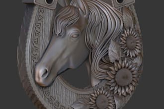 do 3d coin medallion model bas relief pendant engraving cnc wall art design