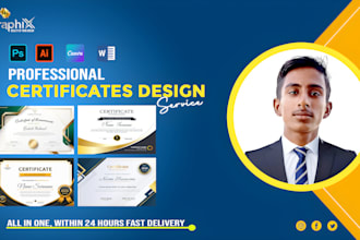 design completion, appreciation, diploma and achievement certificate
