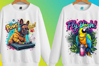 do custom graphic t shirt designs using ai unique prompt