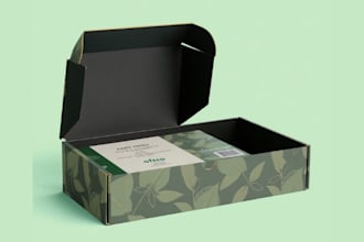 design product packaging, custom packaging, label design, mailer box, box design