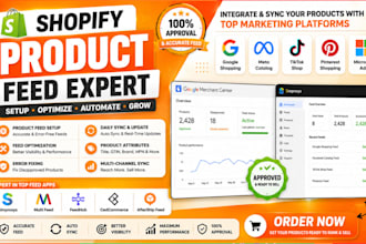 setup shopify product feed with multifeed  simprosys feedhub ced aftership feed
