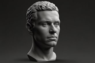 sculpt 3d head 3d printing 3d sculpting 3d face model 3d character 3d model