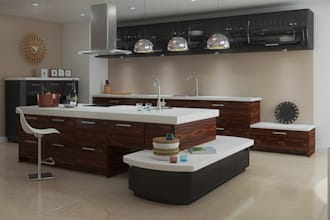 create exquisite kitchen cabinet interior design, 3d rendering, layout, 3ds max