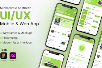 design mobile app UI, website mockups, and stunning UI UX in figma or adobe xd