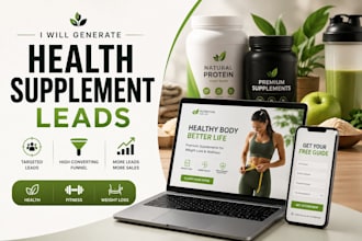 generate health supplement leads weight loss leads health and fitness leads