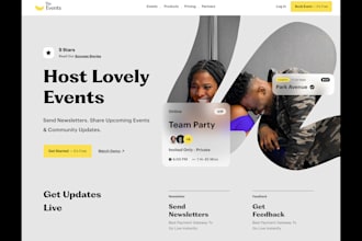 build rental booking event ticket website, event management website on wix