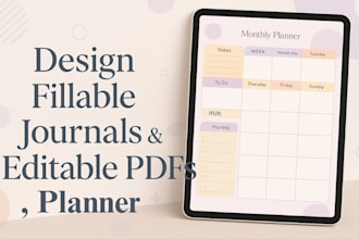 design fillable journal design fillable pdf form, workbook canva design