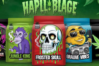 design unique weed pouch mylar bag cannabis cbd product label packaging