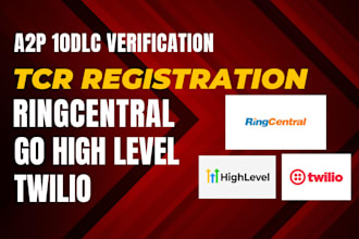 do ringcentral business tcr registration, tcr standard website and a2p 10dlc