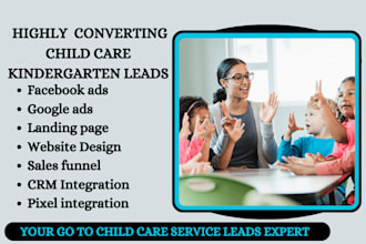 generate child care service health care service baby sitting leads generation