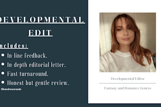 developmentally edit your fiction novel