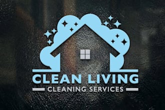 do clean house, janitorial or commercial cleaning logo