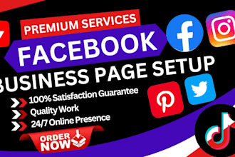 do viral social media page setup facebook business page create page design