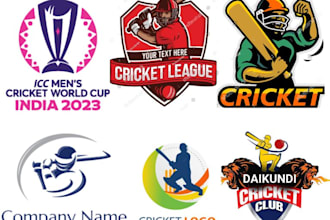 create a modern professional cricket logo for you