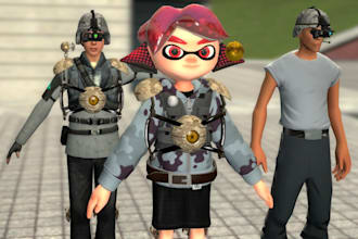 mod, create custom 3d model, players models for  garry mod, gmod, sfm, mmd