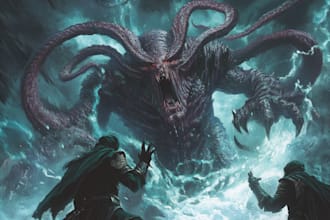draw dnd character or dnd party art
