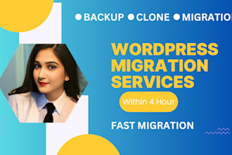 backup, transfer and migration your wordpress website within 4 hour